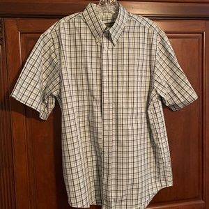 Eddie Bauer, Relaxed Fit, Size M, 100% Cotton, Wrinkle-Resistant, Plaid